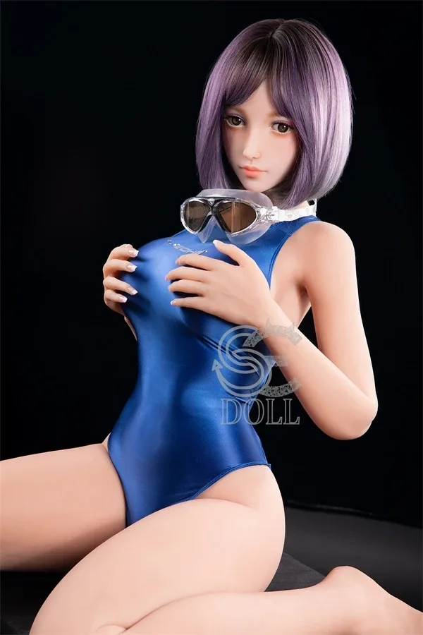 Lifelike Purple Hair Sex Doll Miki 161cm view 5