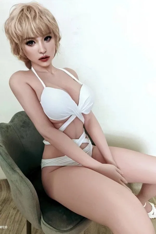 Lifelike Blonde Short Hair Sex Doll Raya 165cm view 5