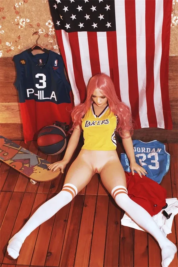 Pink Hair Basketball Baby Sex Doll Remy 168cm view 6