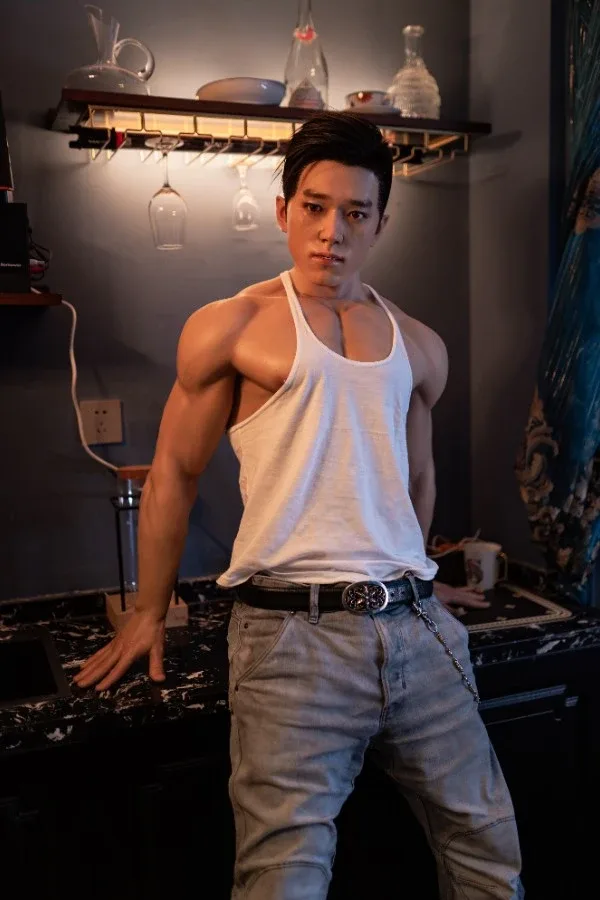 Lifelike Tall Asian Silicone Male Sex Doll Hogan 180cm view 3