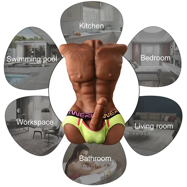 16.7lb Male Sex Doll Torso view 6