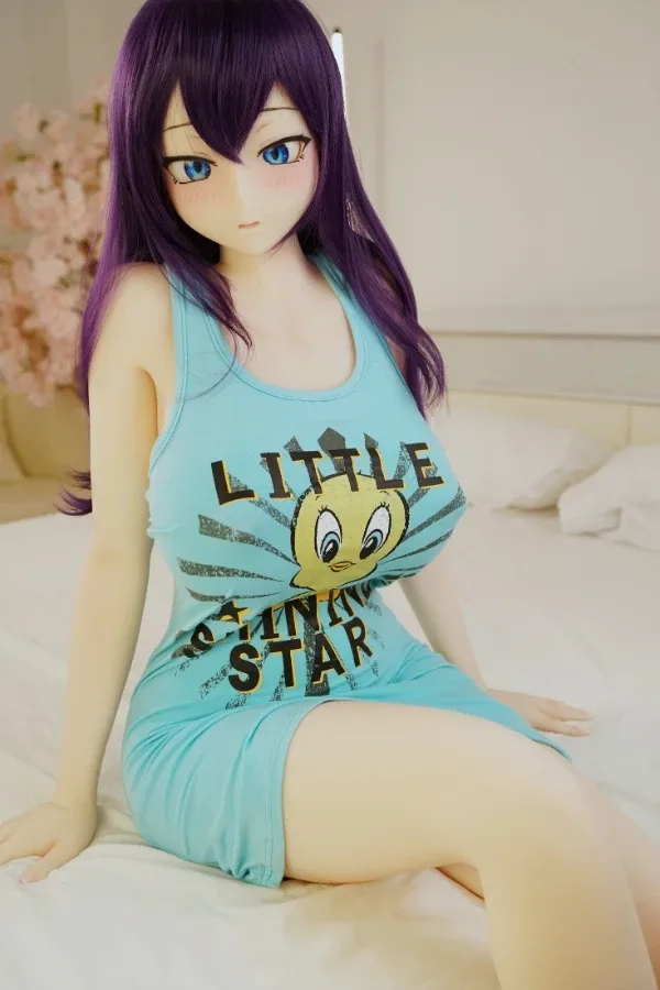 STPE Purple Hair Anime Sex Doll BBW Sex Doll Akane 150cm