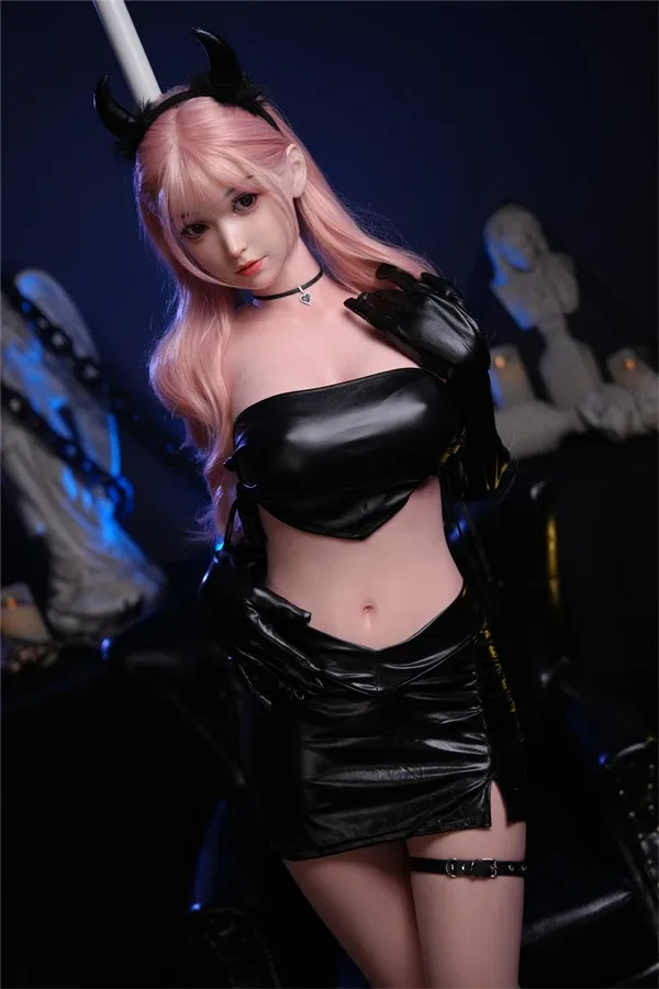 Cute Pink Hair Silicone Sex Doll Michael 159cm