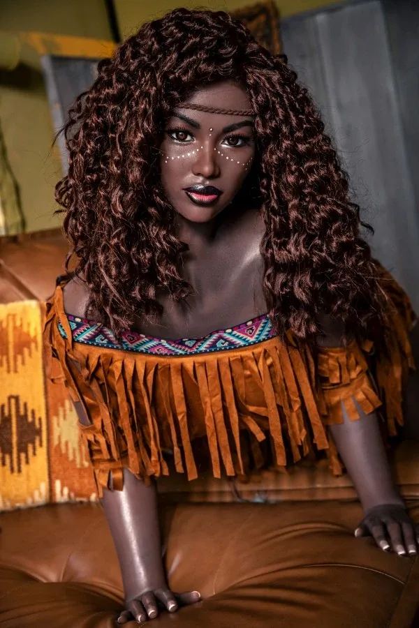 Chubby African Black Sex Doll Takiyah 156cm view 4