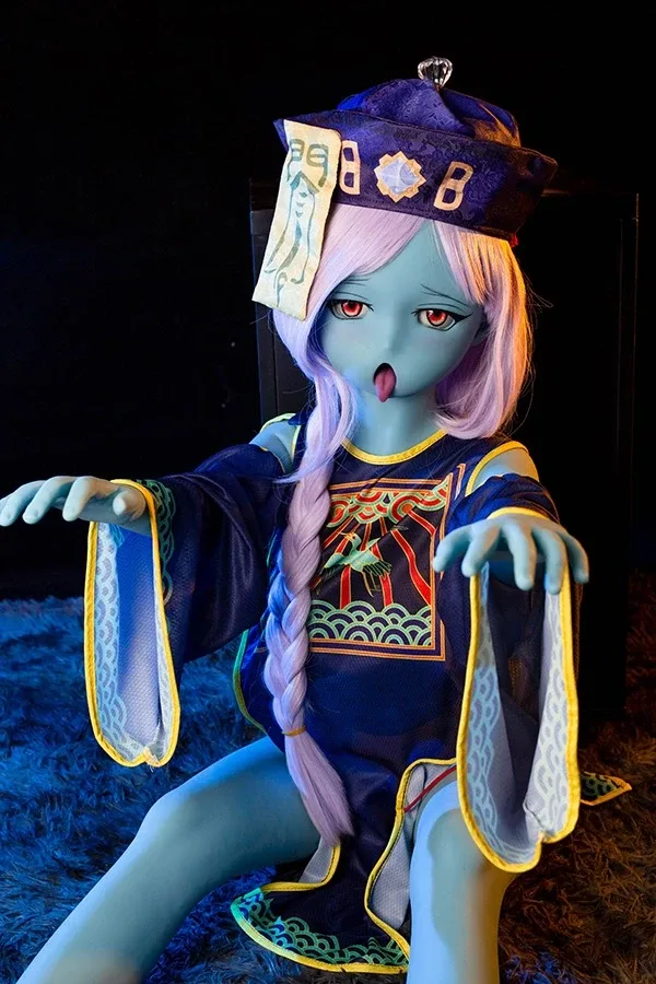 Cute Blue Skin Tone Zombie Sex Doll Kira 145cm view 3