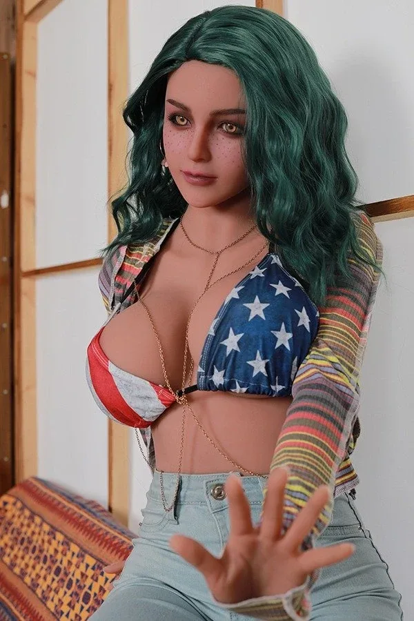 Full Size Green Hair Sex Doll Elodie 163cm view 2