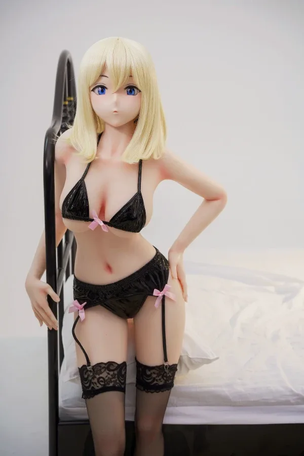Cute Blonde Manga Sex Doll ShioriA 148cm view 2