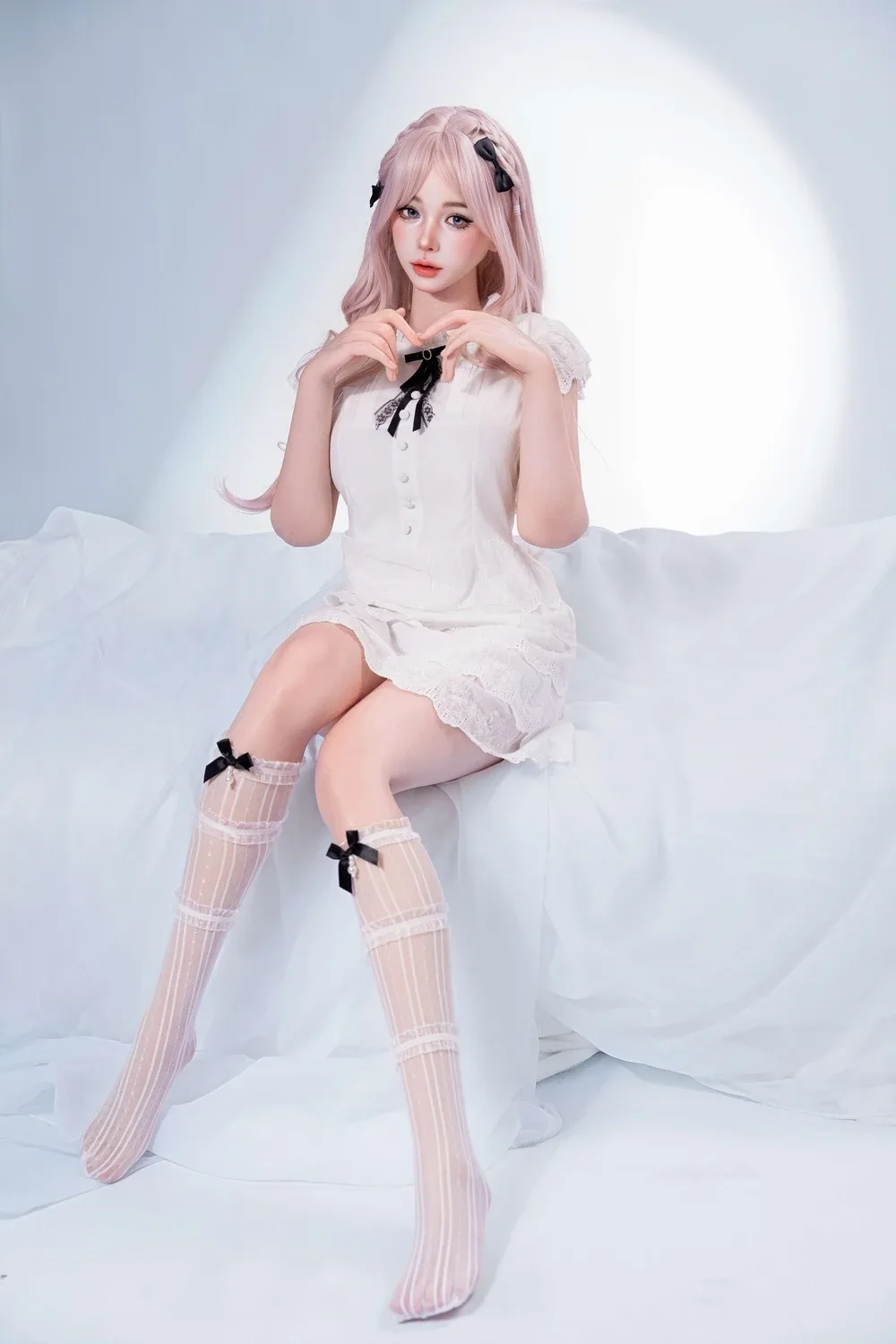 Pink-Haired Asian Korean Silicone Sex Doll Lily 159cm (Replaceable with Head and Body) view 5