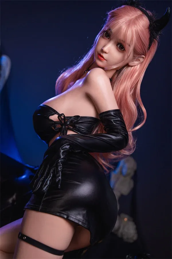 Cute Pink Hair Silicone Sex Doll Michael 159cm view 2