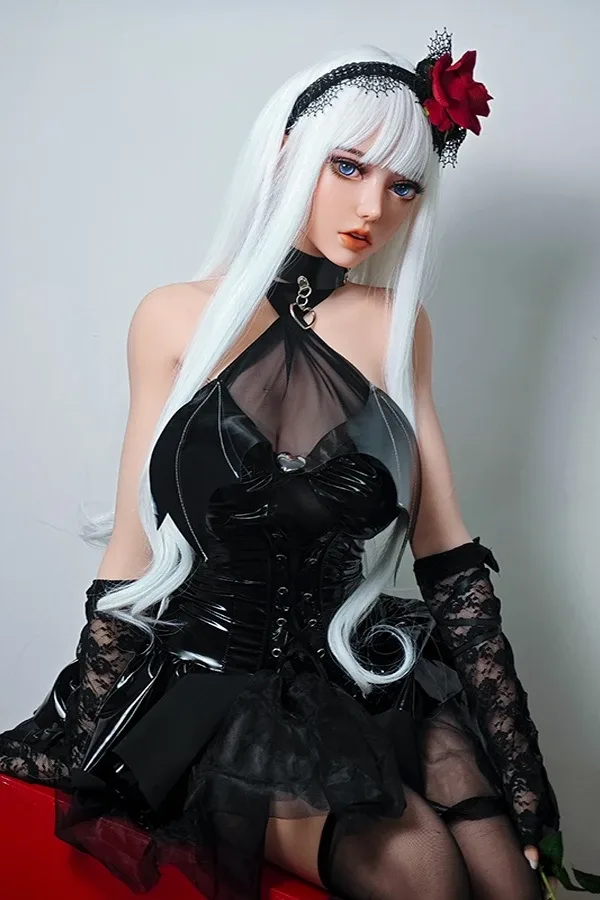 Silver Long Hair Anime Manga Silicone Sex Doll Maggie 150cm