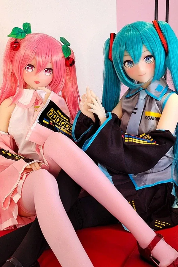 Blue Twin Ponytail Anime Sex Doll Hatsune Miku 145cm view 6