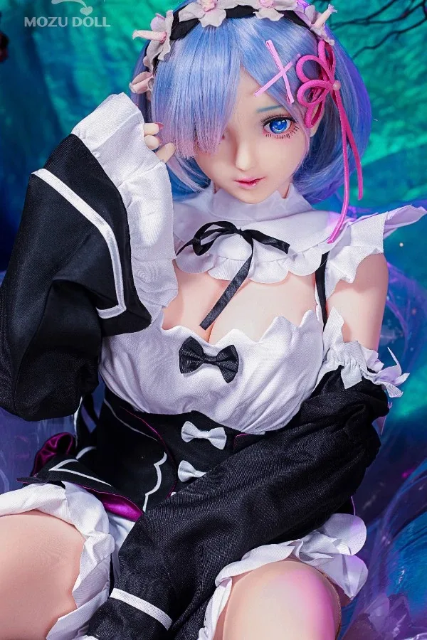 Maid Swimsuit Anime Sex Doll Rem 145cm (Free Doll Same Clothes) view 3