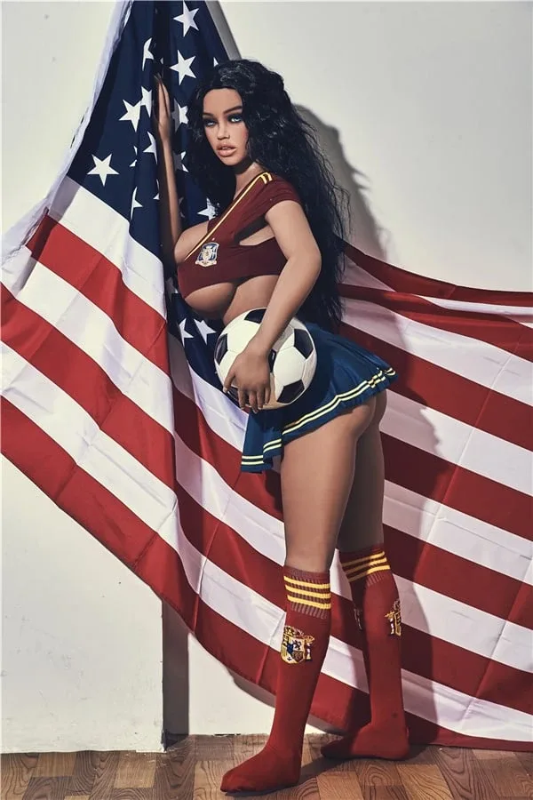 Realistic Life-size Sexy Cheerleaders Black African Sex Doll Anne 163cm view 5