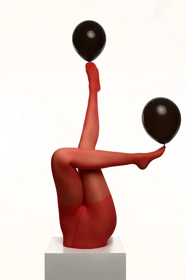 Red Stockings Sex Doll Leg Torso Alberta 90cm view 3