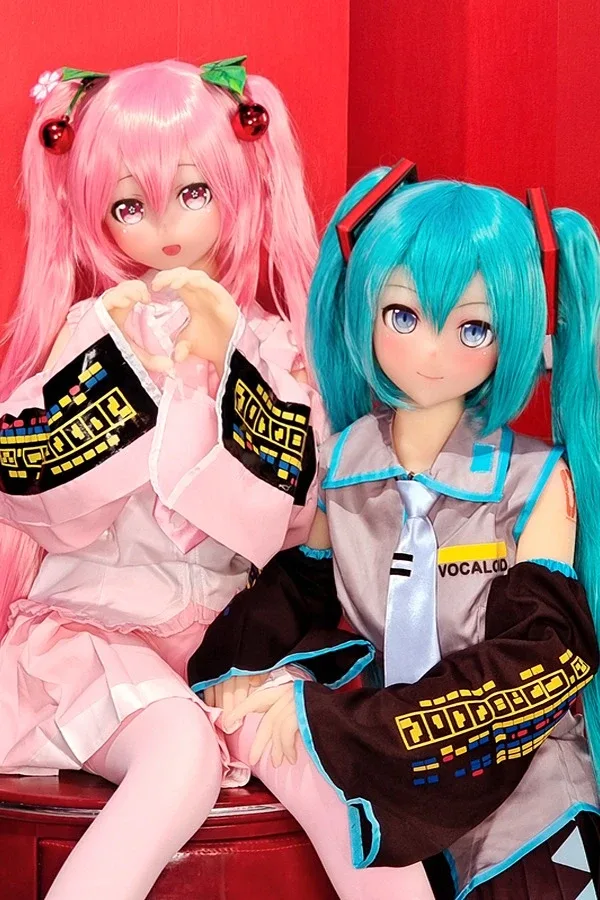 Super Cute Pink Twin Ponytail Anime Sex Doll Scout 145cm view 5