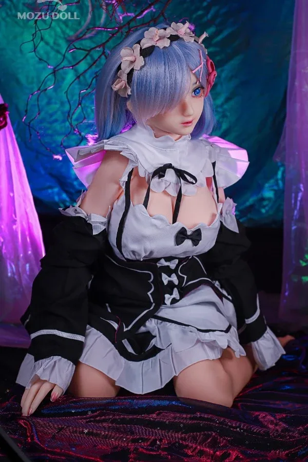 Maid Swimsuit Anime Sex Doll Rem 145cm (Free Doll Same Clothes) view 6