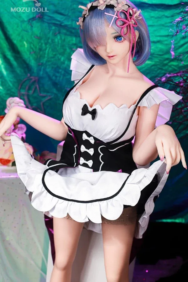 Maid Swimsuit Anime Sex Doll Rem 145cm (Free Doll Same Clothes) view 4