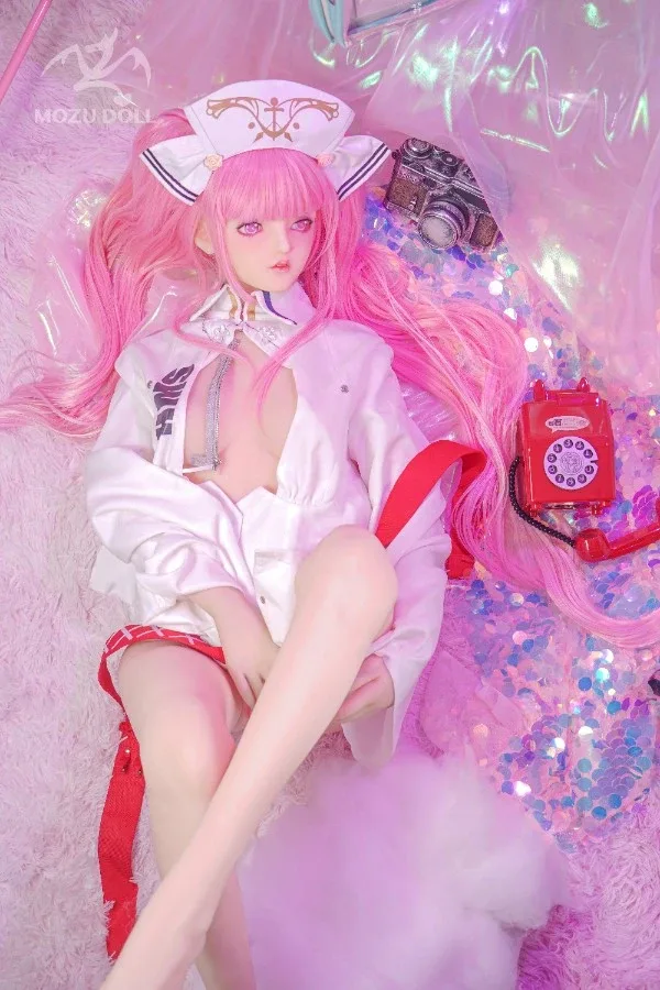 Pretty Pink Haired Nurse Sex Doll Lisa 145cm (Free Doll Same Clothes) view 5