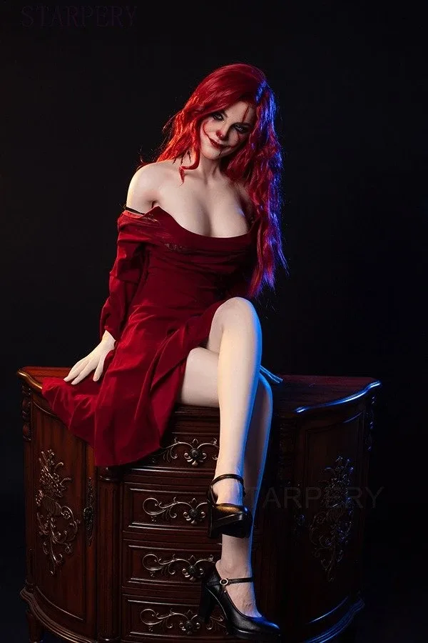 New Red Hair Halloween Dress Up Vampire Sex Doll Kaylee 169cm view 4