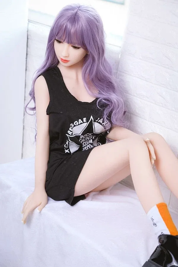 Asian Purple Haired Big Tits Realistic Sex Doll Annalee 158cm view 5