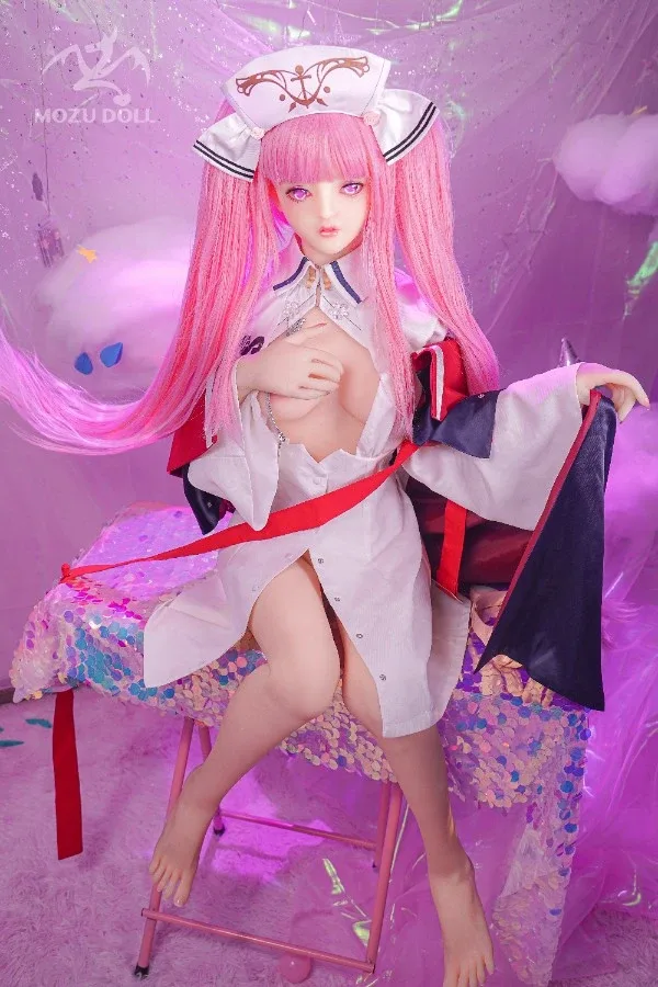 Pretty Pink Haired Nurse Sex Doll Lisa 145cm (Free Doll Same Clothes) view 4