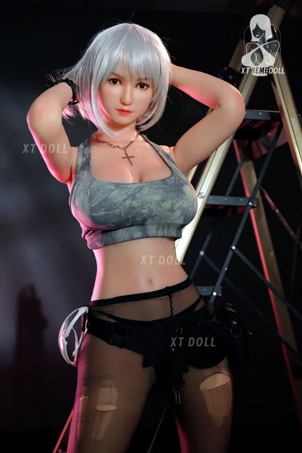 160cm G-cup White Hair Big Boobs Sex Doll Lola