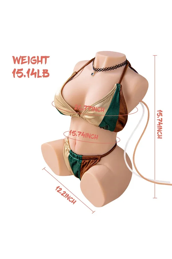 15.14lb Lifelike Electric Sucking Vibrator Torso