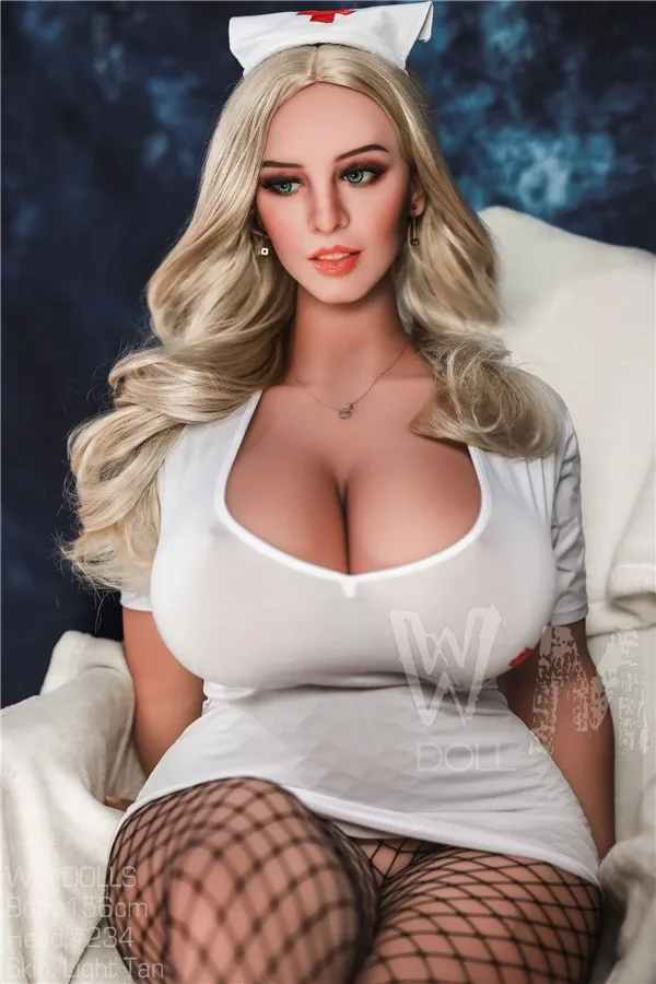 Realistic Lifelike BBW Fat Blonde Sex Doll Elle 156cm view 5