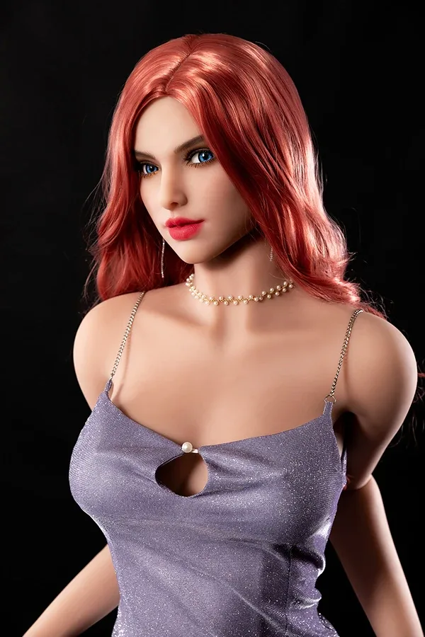 Beautiful Small Breasted Redhead Sex Doll Aliya 166cm view 6