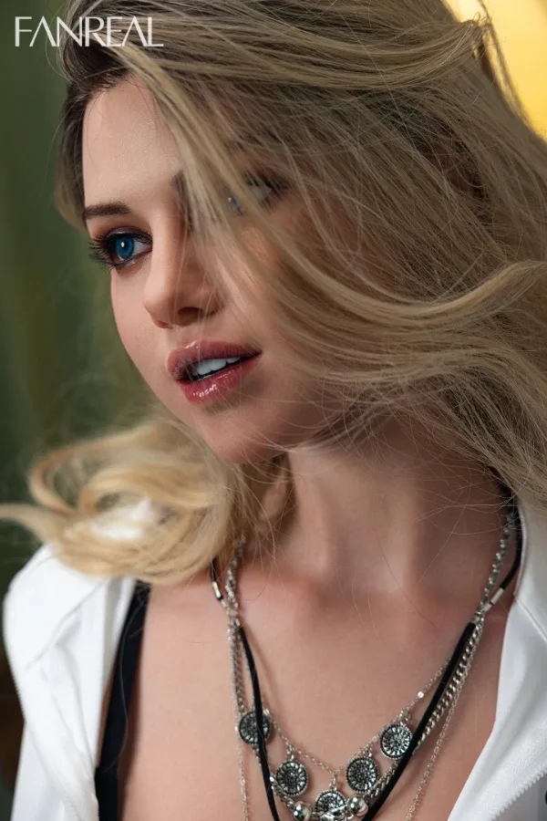 Super Realistic Sexy Blonde Silicone Sex Doll Maria 168cm (Movable Jaw With Oral Structure) view 5