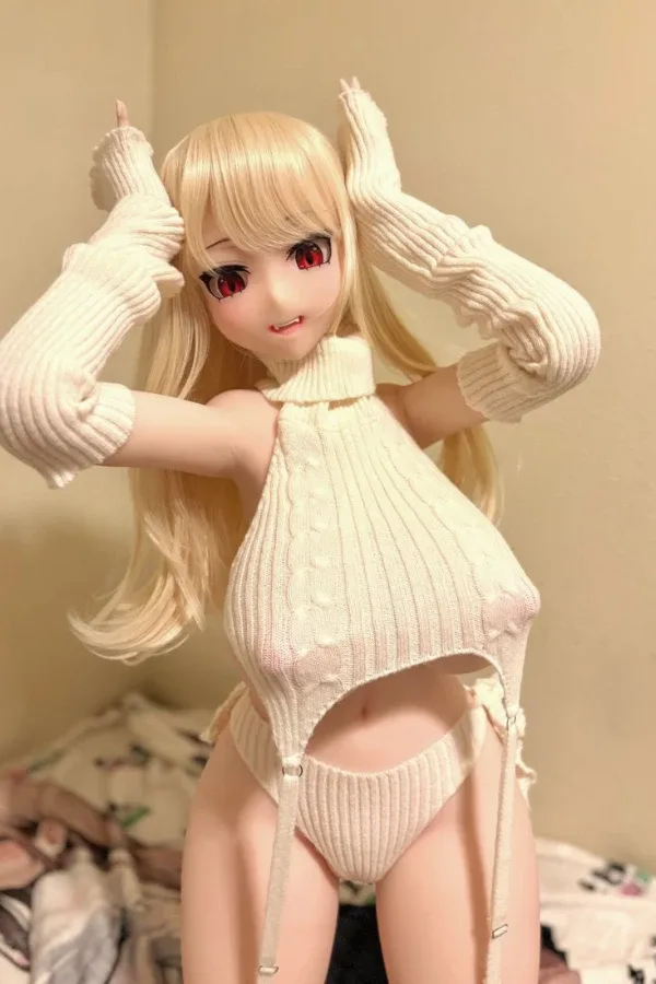 Super BBW Chubby Blonde Anime Sex Doll Anna 148cm view 3