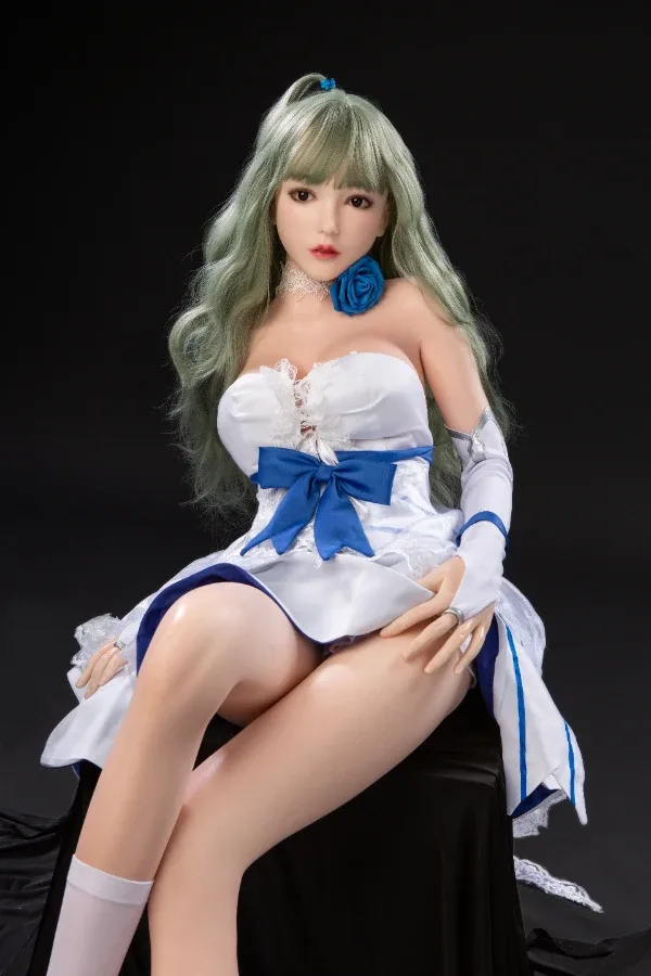 Beautiful Green Haired Sex Doll Lillian 161cm (Silicone Head) view 4