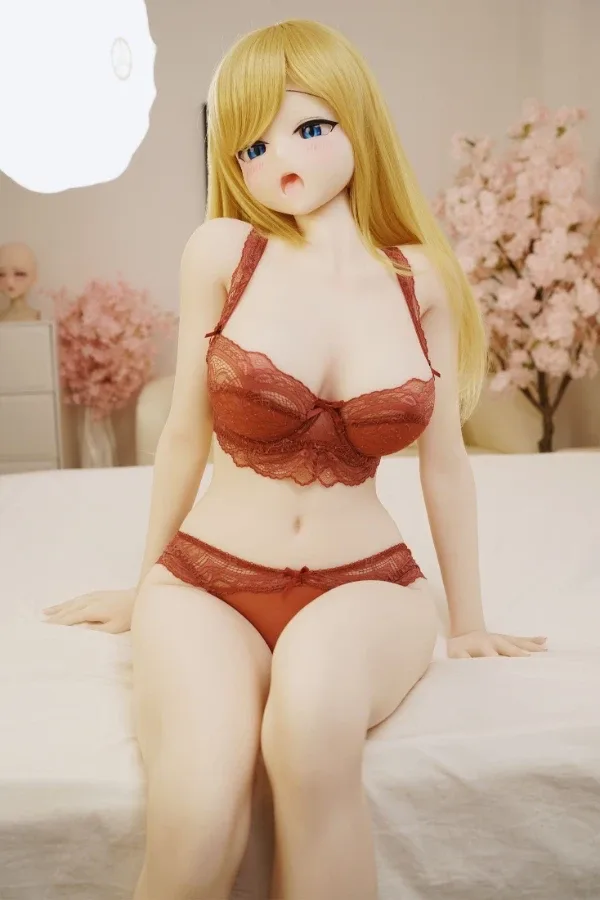 STPE Blonde Busty Orgasm Face Sex Doll Aiko 152cm view 4