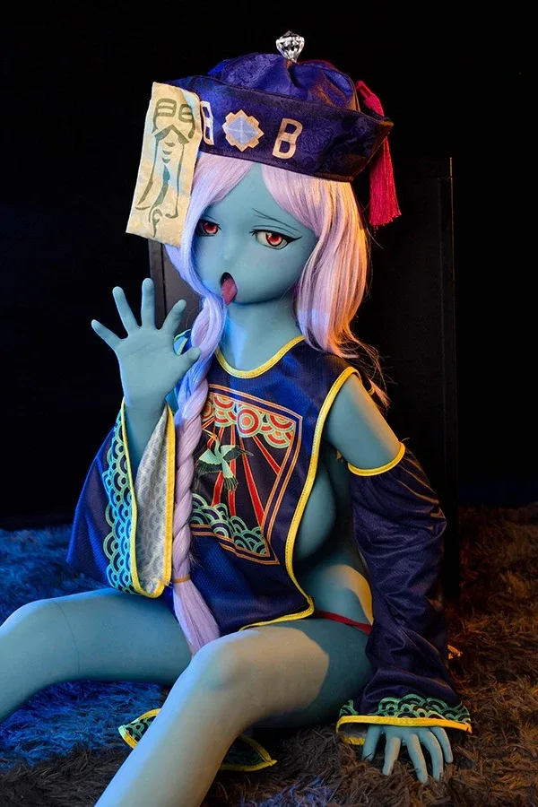 Cute Blue Skin Tone Zombie Sex Doll Kira 145cm view 6