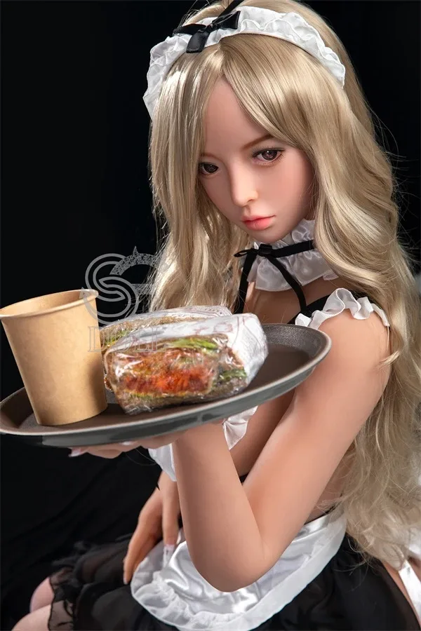 Realistic Blonde Maid Outfit Sex Doll Summer 161cm view 4