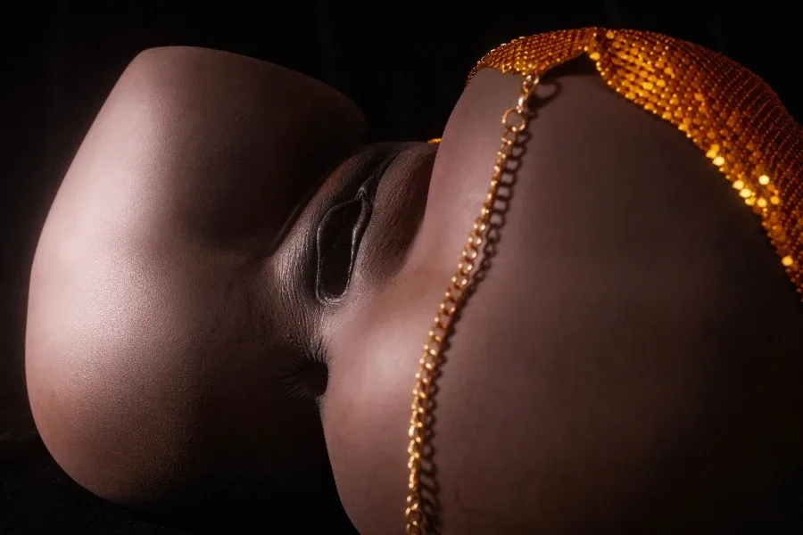 Cocoa Silicone Sex Doll Butt Torso view 6