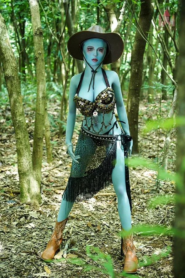 💥New Green Skin Alien Sex Doll Karsyn 156cm (Free 2nd Head) view 6