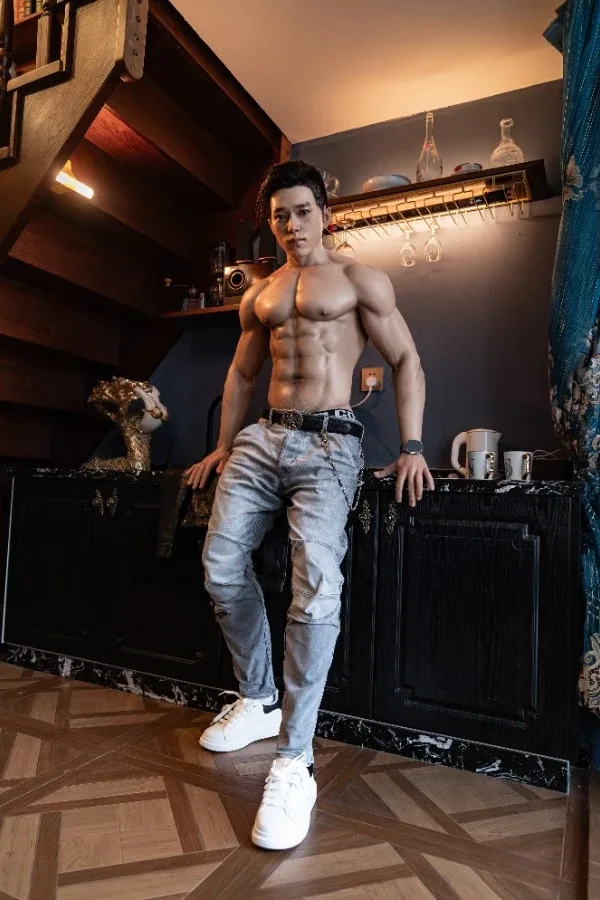 Lifelike Tall Asian Silicone Male Sex Doll Hogan 180cm view 6