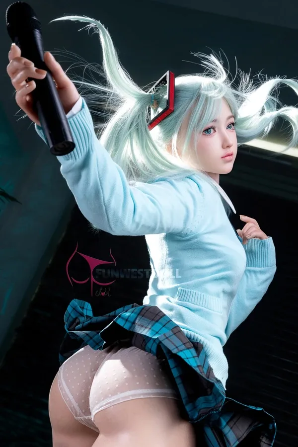A Cup Big Butt Anime Hentai Silicone Sex Doll Amy 159cm (Real Skin Texture, Soft Head, Free Clothes) view 4