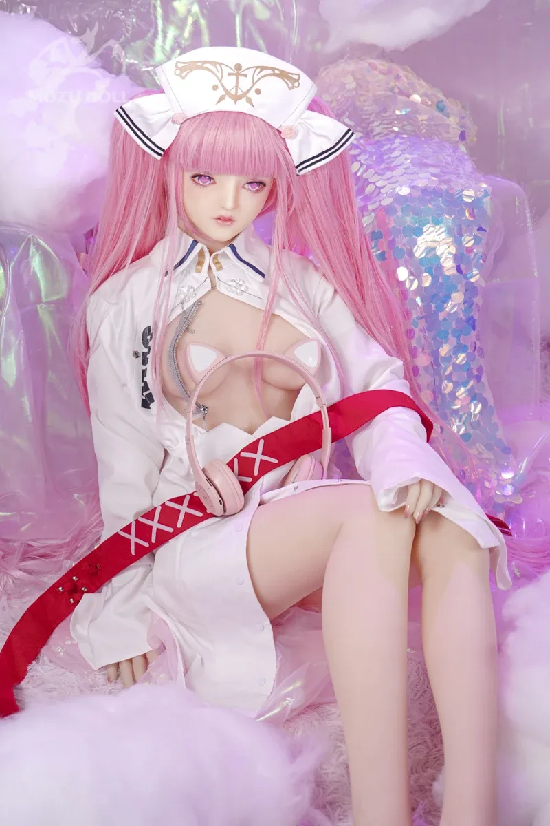 Pretty Pink Haired Nurse Sex Doll Lisa 145cm (Free Doll Same Clothes) view 6