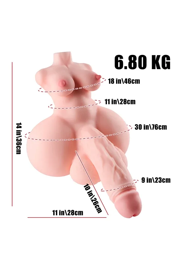 Huge Penis Futanari Sex Doll Torso Noa 36cm view 6