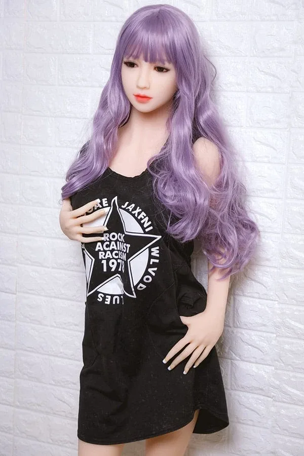 Asian Purple Haired Big Tits Realistic Sex Doll Annalee 158cm view 4