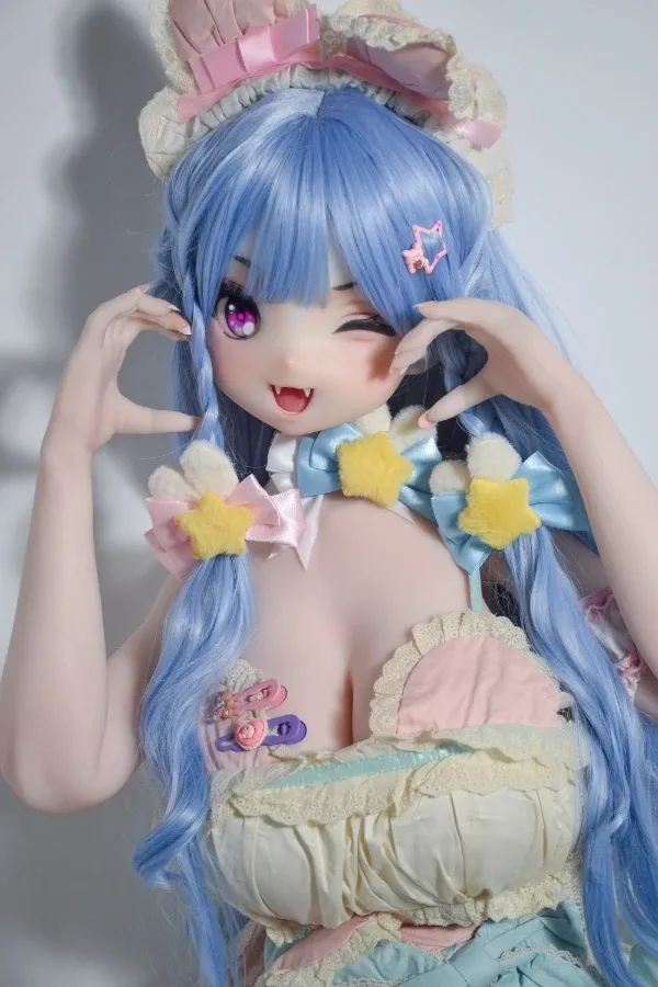 Super Cute Blue Long Hair Anime Sex Doll Takeuchi Yuki 148cm view 5