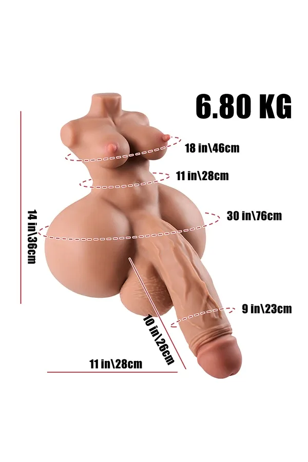 Huge Penis Sexy Transsexual Sex Doll Torso Samara 36cm view 5