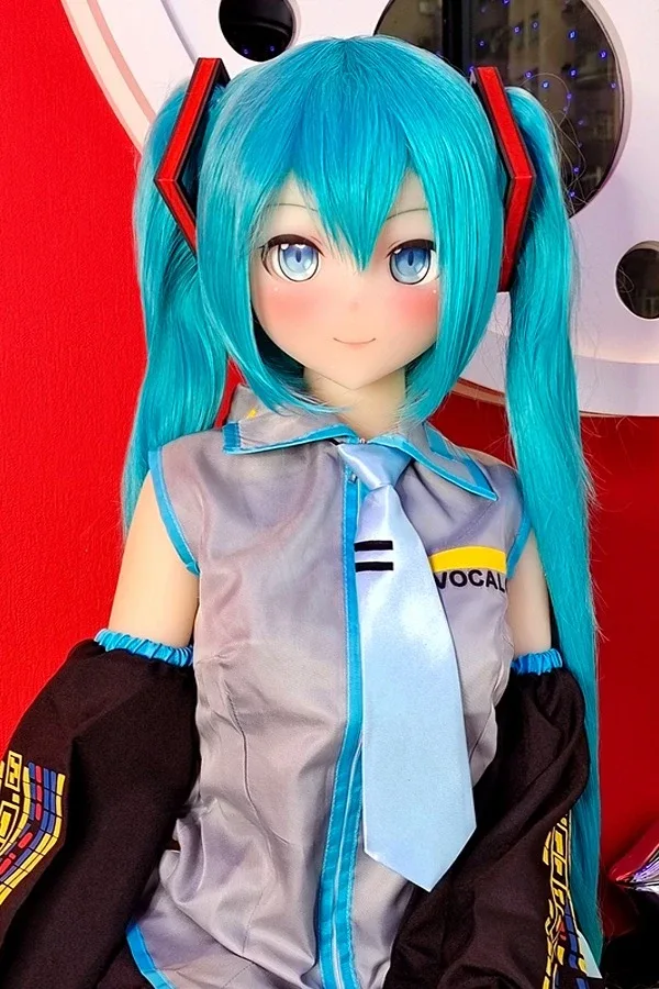 Blue Twin Ponytail Anime Sex Doll Hatsune Miku 145cm view 4